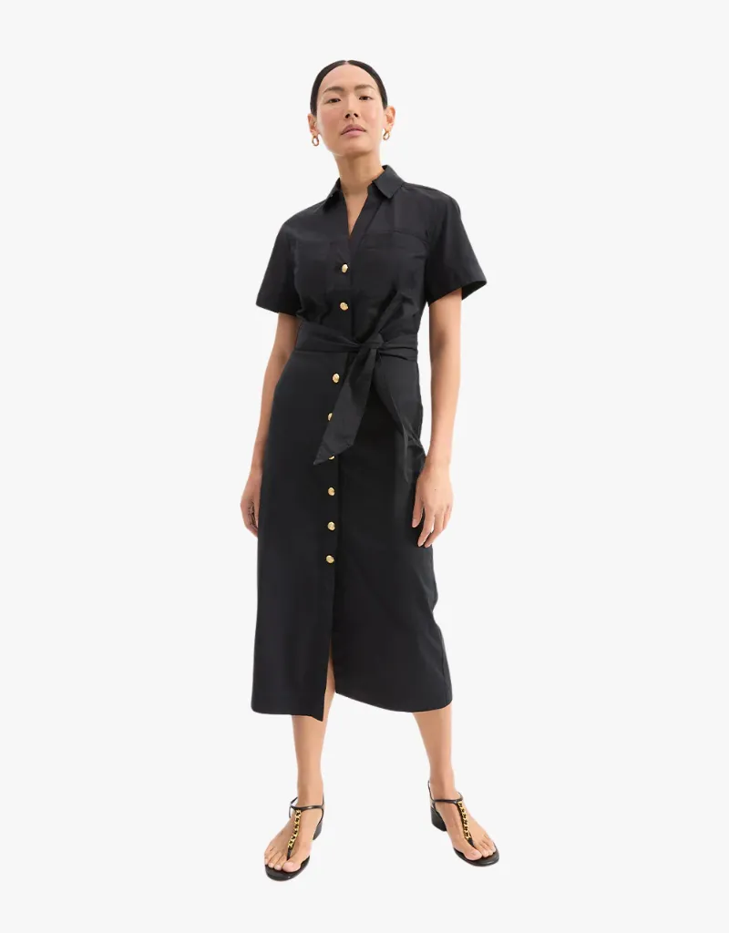 Veronica Beard Tabby Midi Dress in Black