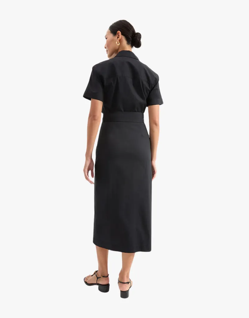 Veronica Beard Tabby Midi Dress in Black