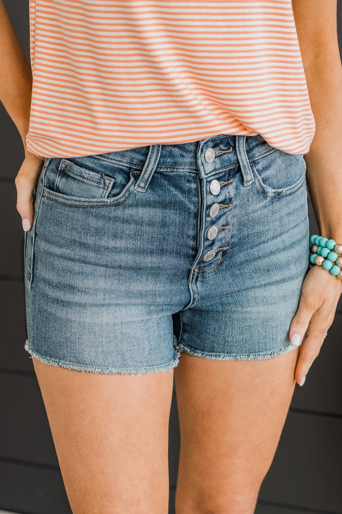 Vervet High-Rise Shorts- Paulina Wash