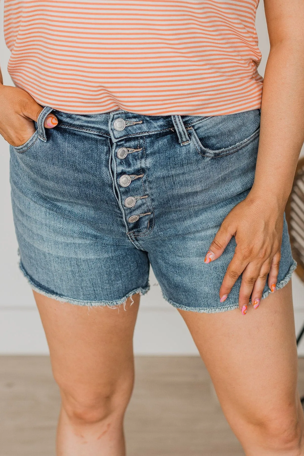 Vervet High-Rise Shorts- Paulina Wash