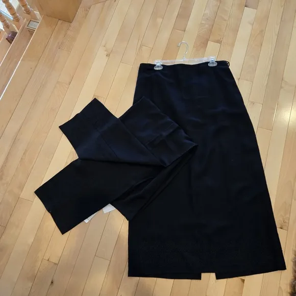 Vintage Jones Wear Mix &amp; MatchWoman's Black Linen Blend Maxi-Skirt Size 14, NWTs