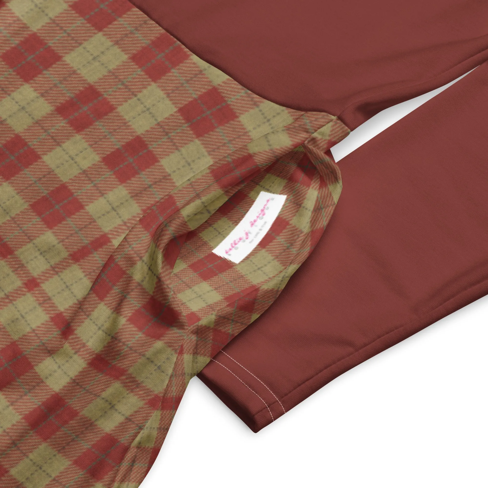 Vintage Red Plaid Midi Dress (S-6XL)