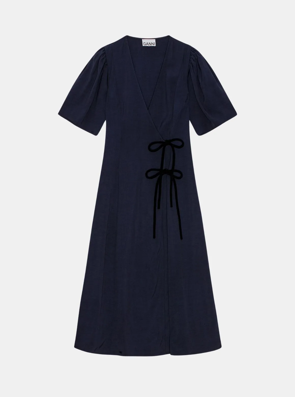 Viscose Twill Wrap Dress