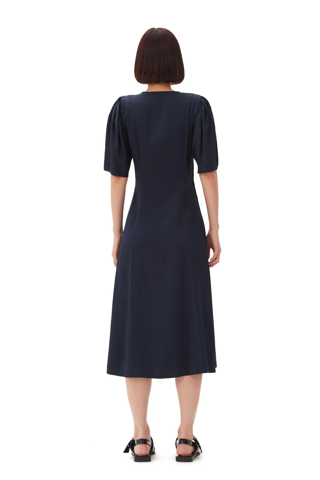 Viscose Twill Wrap Dress