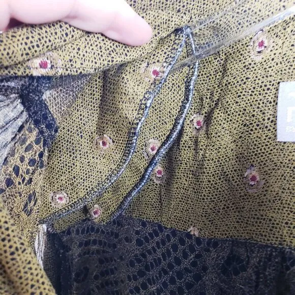 VTG 80s Platinum Dorothy Schoelen Lace Up Cardigan Sweater Art To Wear Floral SM
