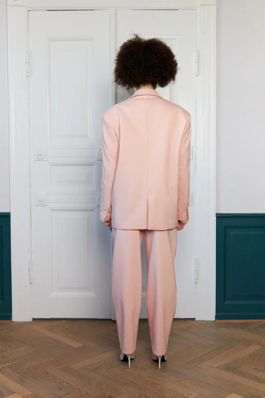 W ROTATES Oversized Blazer Pale Pink