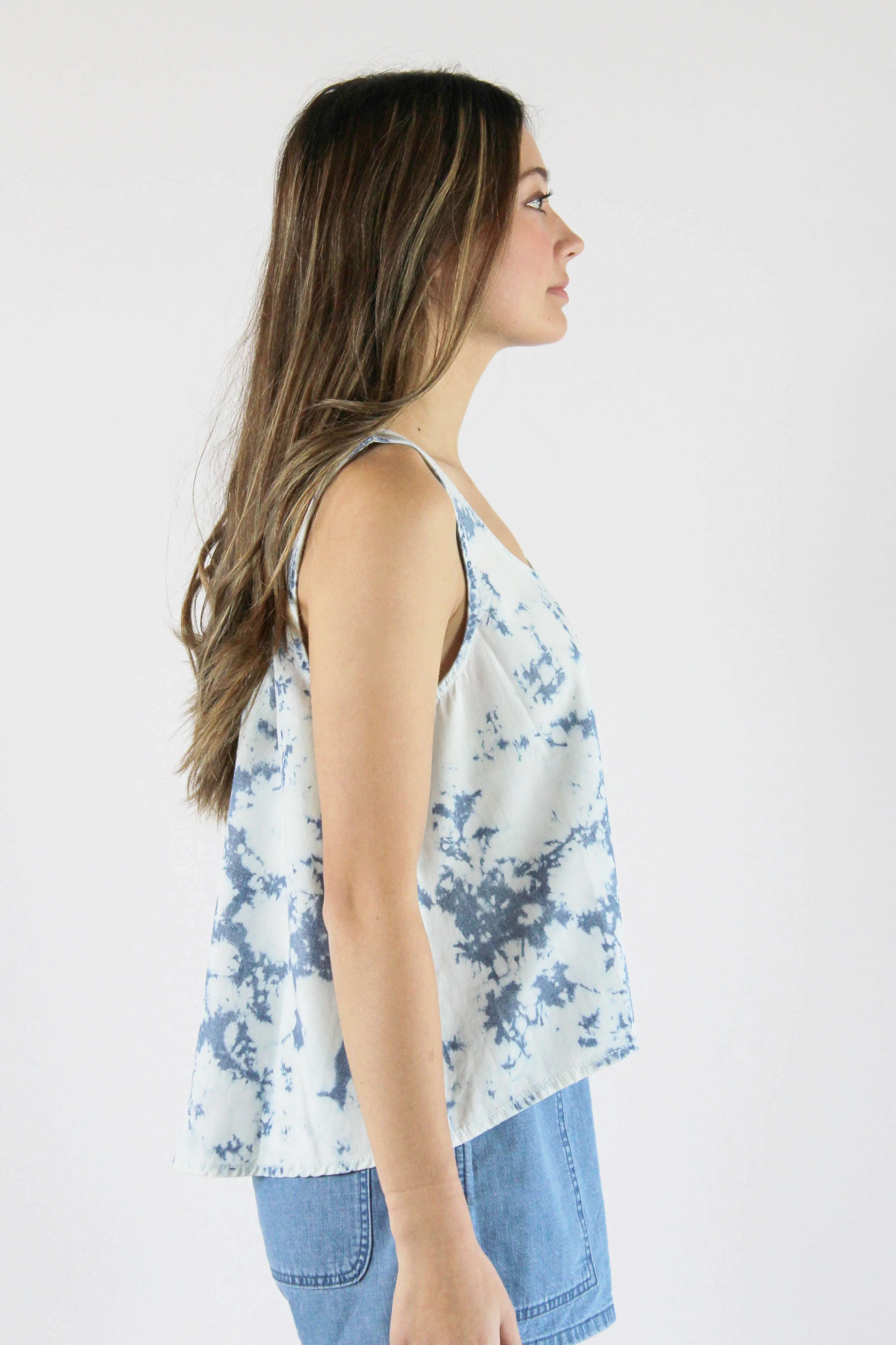 Wabi Sabi Crop Tank - Sky Wash