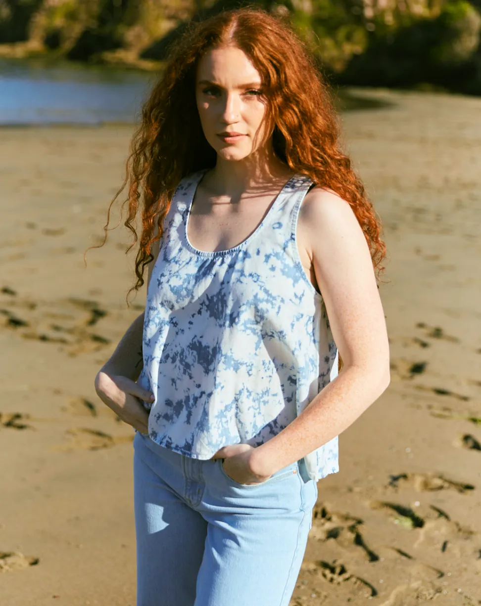 Wabi Sabi Crop Tank - Sky Wash