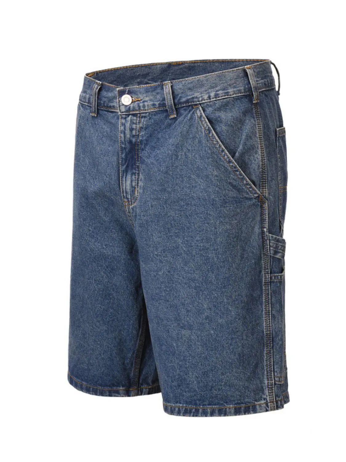 Washed Denim Bermuda Shorts
