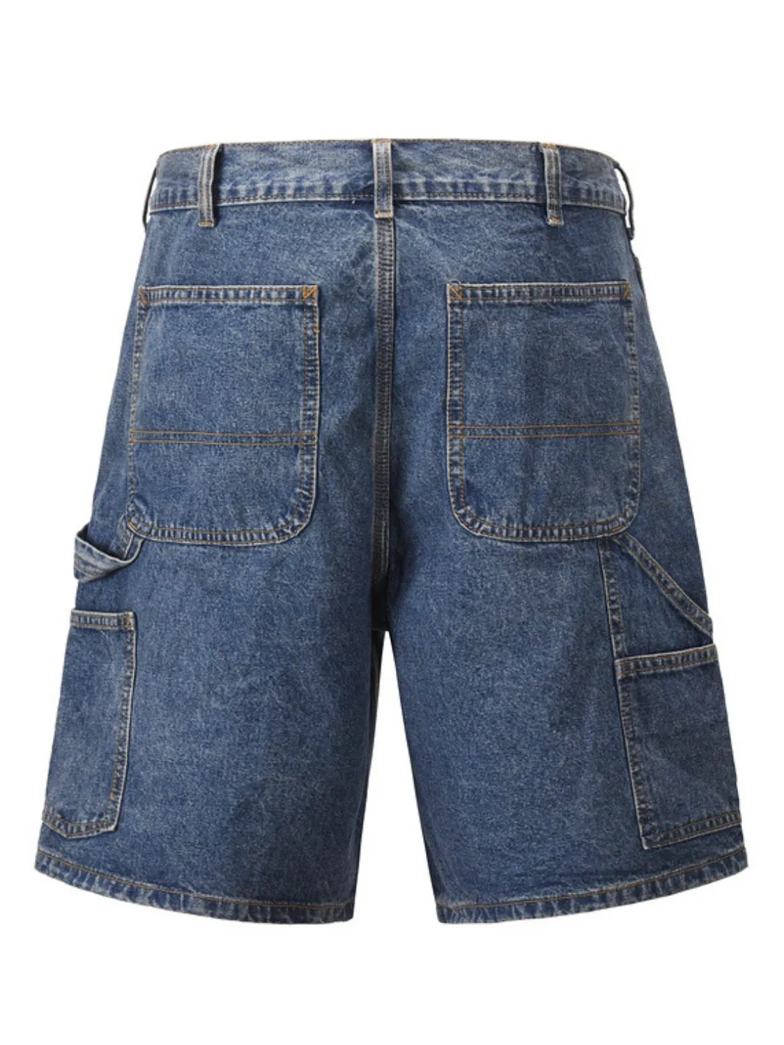 Washed Denim Bermuda Shorts