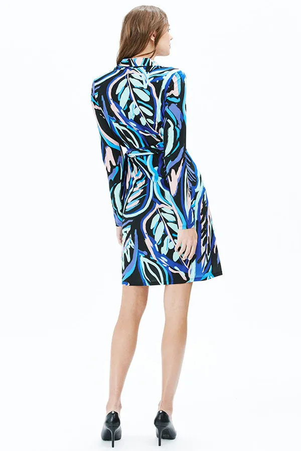 WAVE L/S DRESS | BLUE