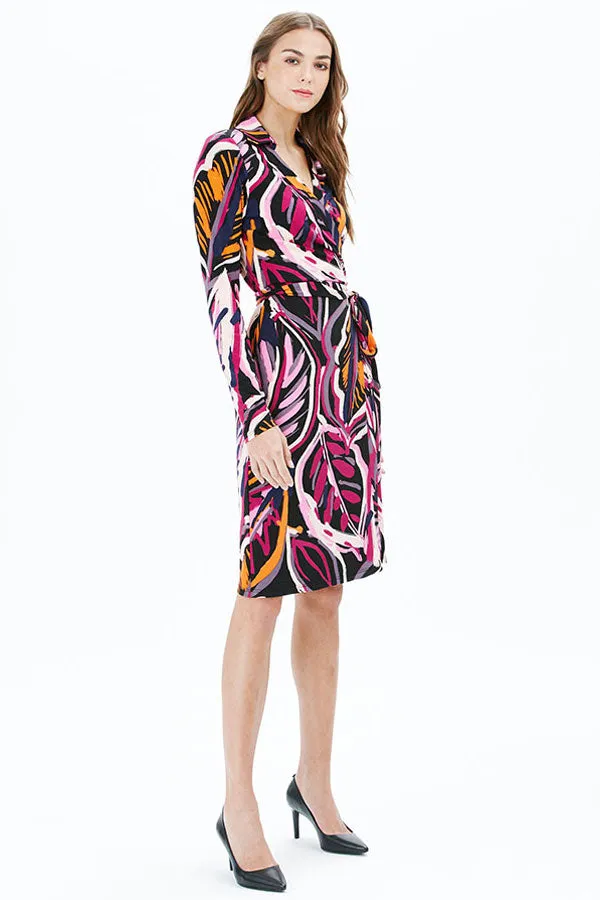WAVE L/S DRESS | PURPLE