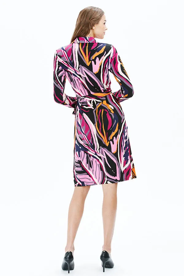 WAVE L/S DRESS | PURPLE