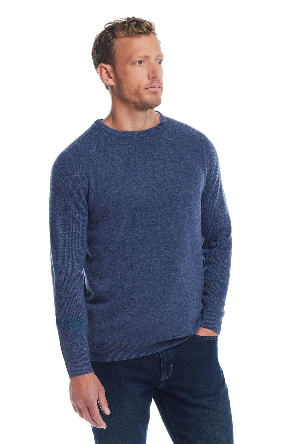 Weatherproof Vintage Raglan Sweater for Men in Denim Marl | F2440118GK-DENIMMARL