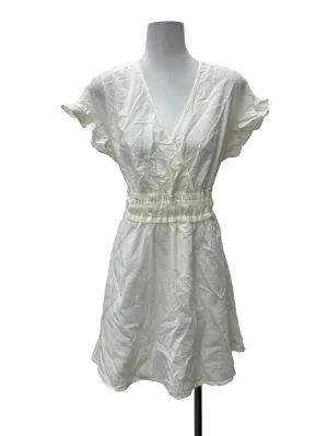 White Ruffles Wrap Dress