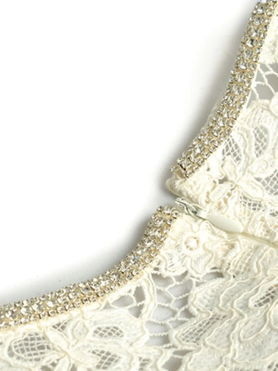 White Sweet Bow Bling Lace 1950s Vintage Wedding Dress