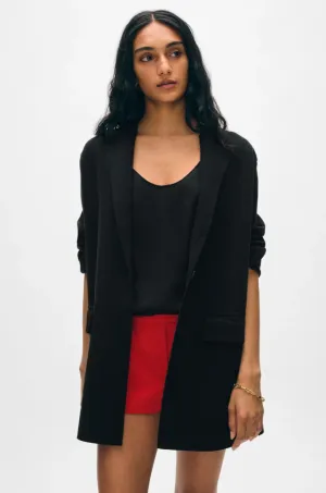 White   Warren - Superfine Organic Cotton Knit Blazer - Black
