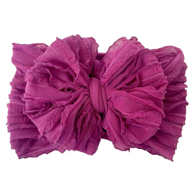 Wide Headband Bow - Berry