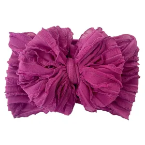 Wide Headband Bow - Berry
