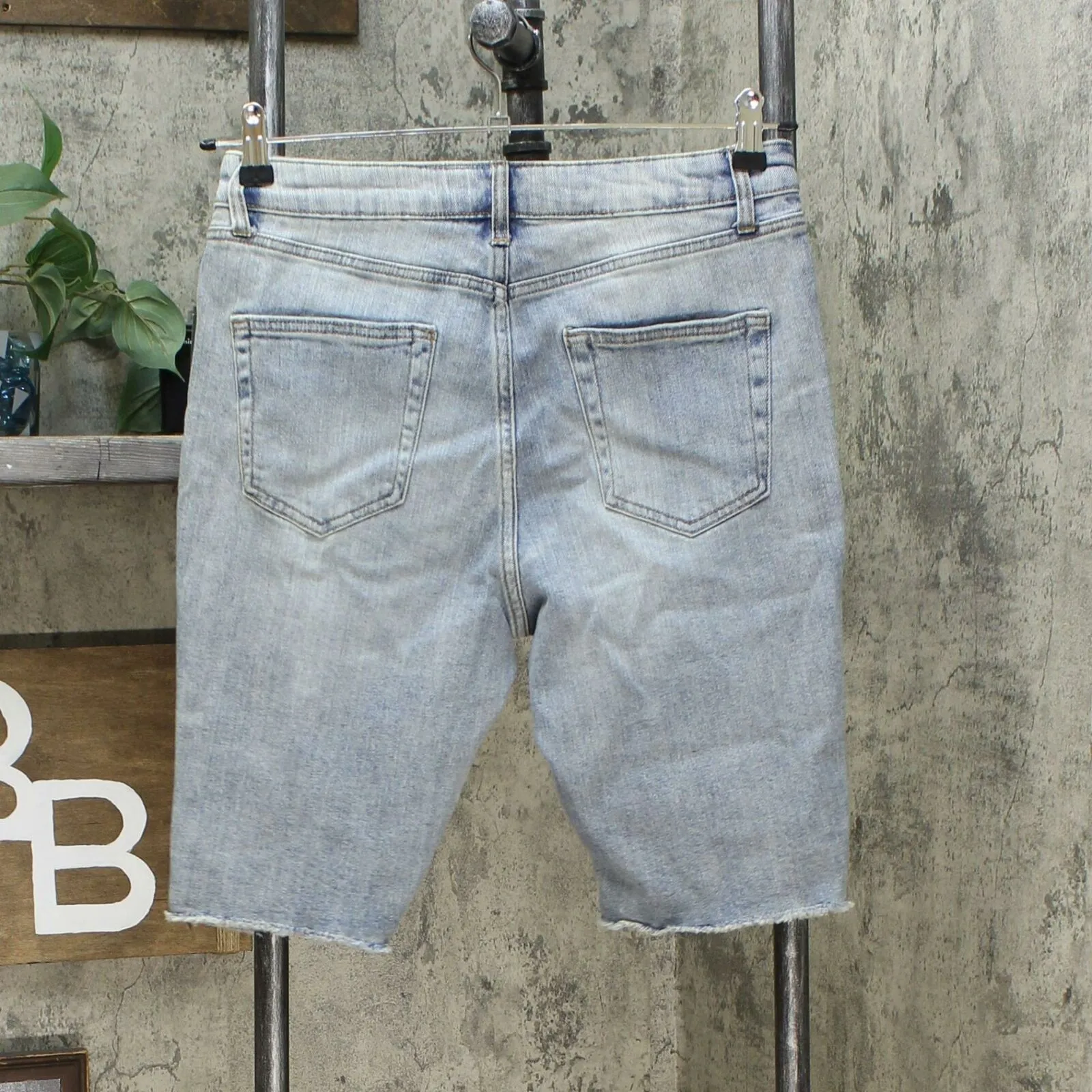 Wild Fable Women's High Rise Distressed Bermuda Jean Shorts