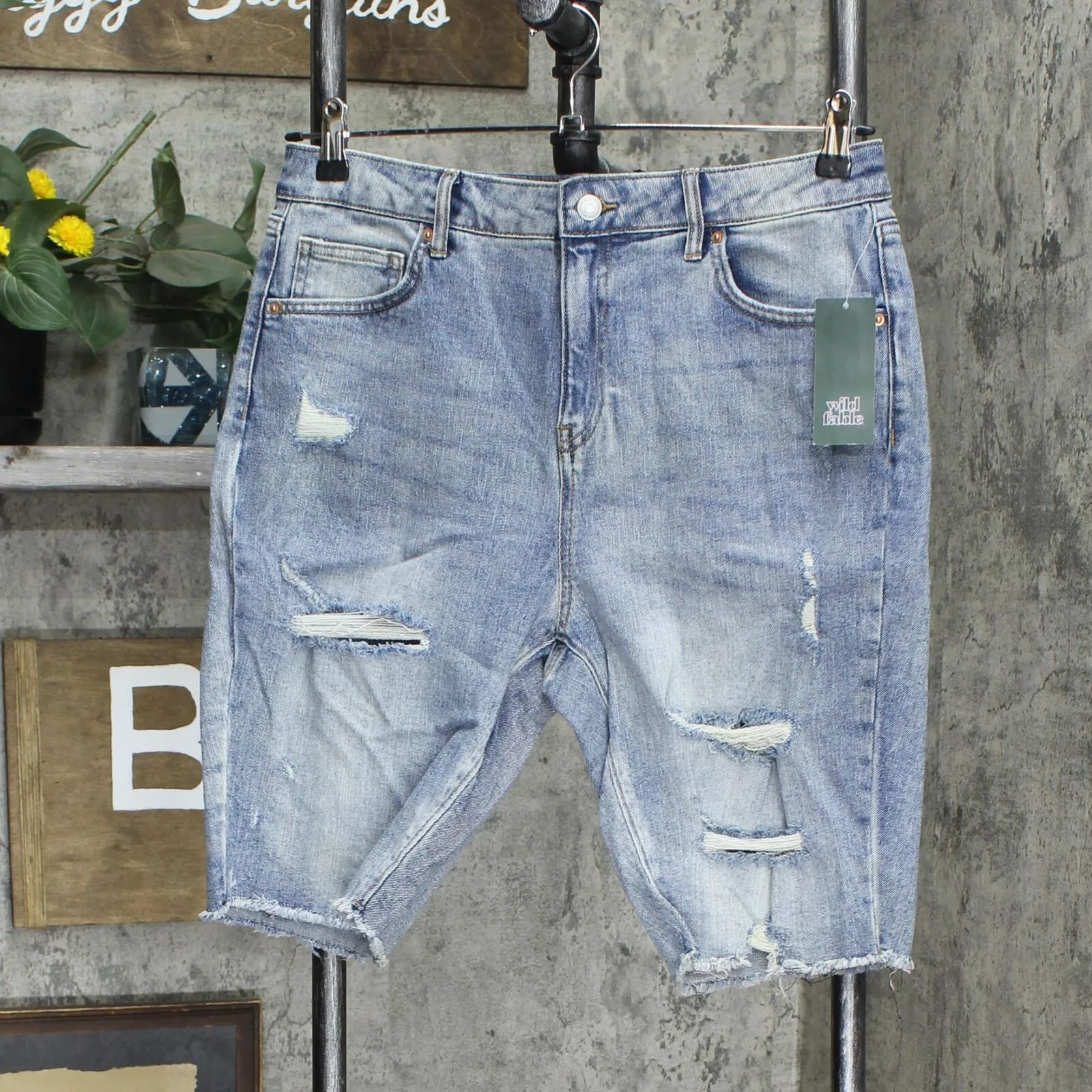 Wild Fable Women's High-Rise Distressed Jean Shorts 20WFSH029
