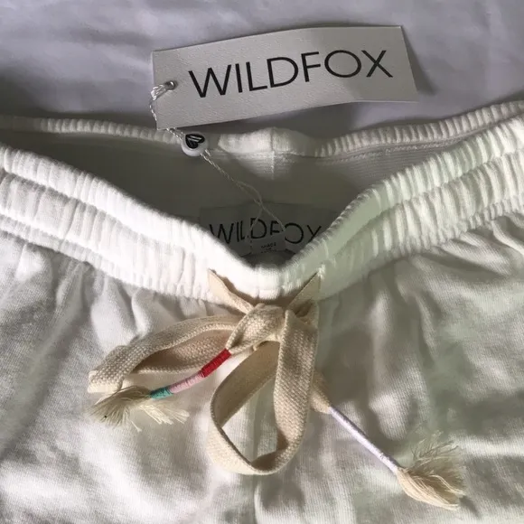 Wildfox Miami Pride Shorts Rainbow Kiss in Vanilla
