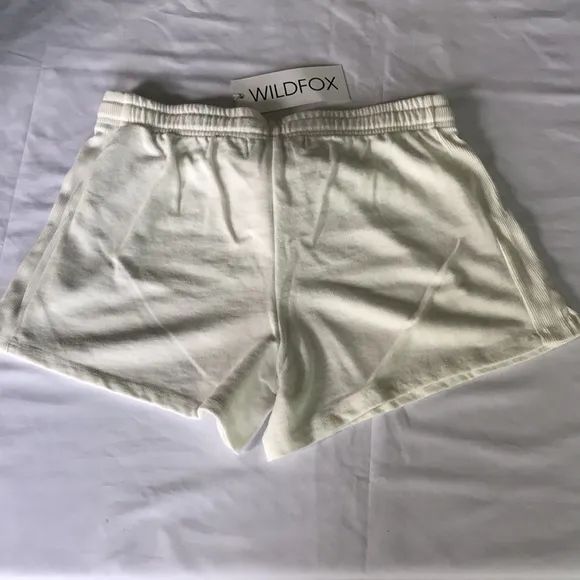Wildfox Miami Pride Shorts Rainbow Kiss in Vanilla