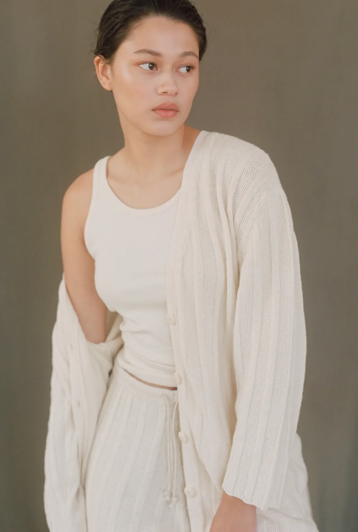 Wol Hide Wide Rib Cardigan
