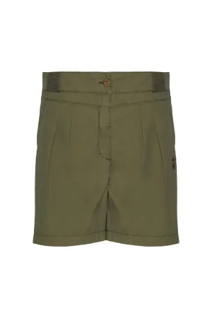 Women's high waist shorts in poplin fabric