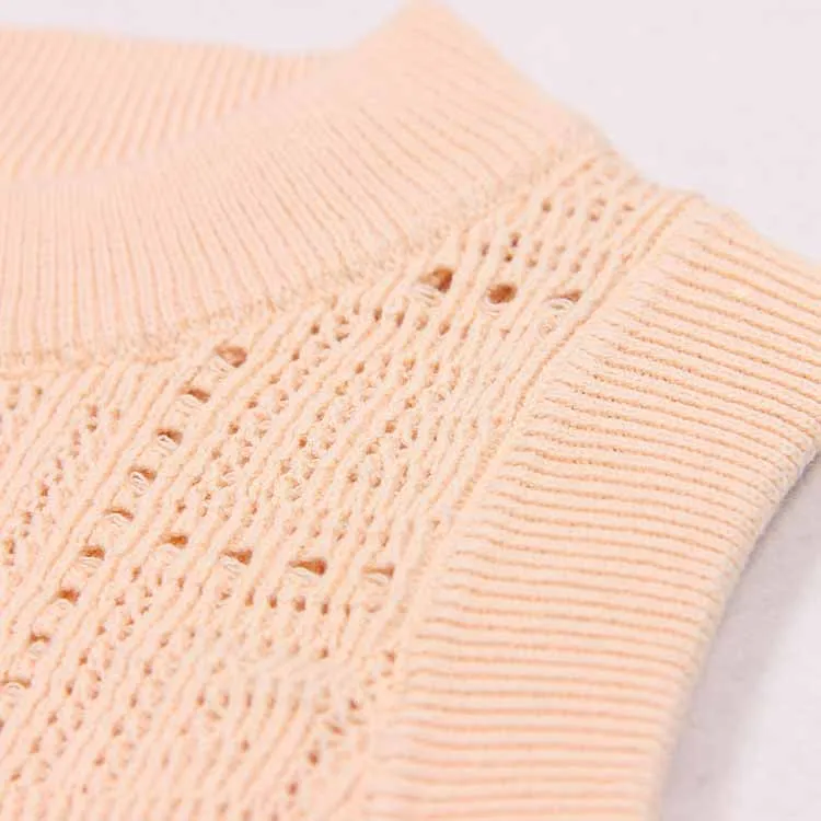 Women's Kniited Crop Top Sleeveless Cropped Sweater Vest