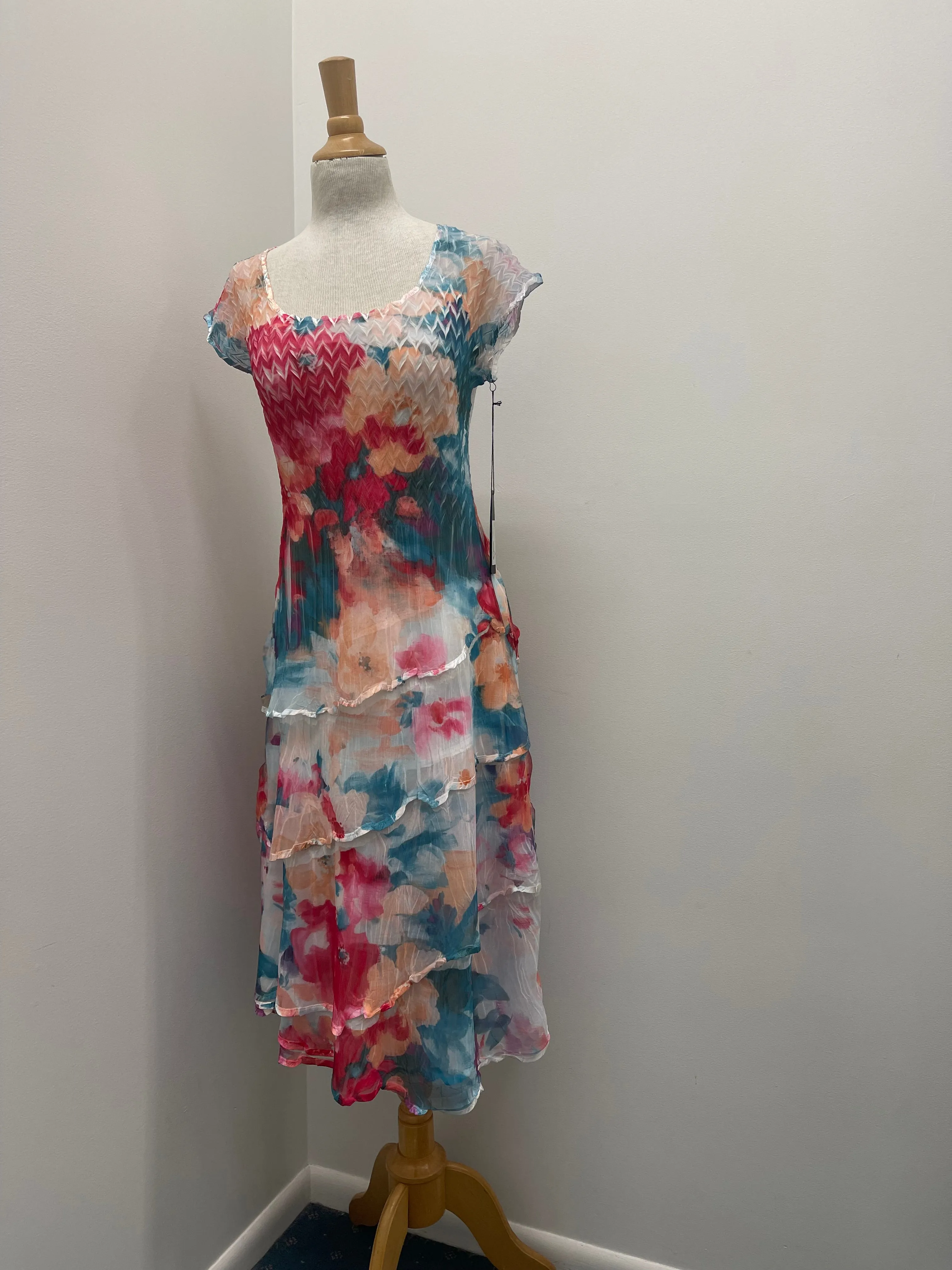 Women's Komarov | Vivid Petals Flowing Midi Dress | Bright Pastels