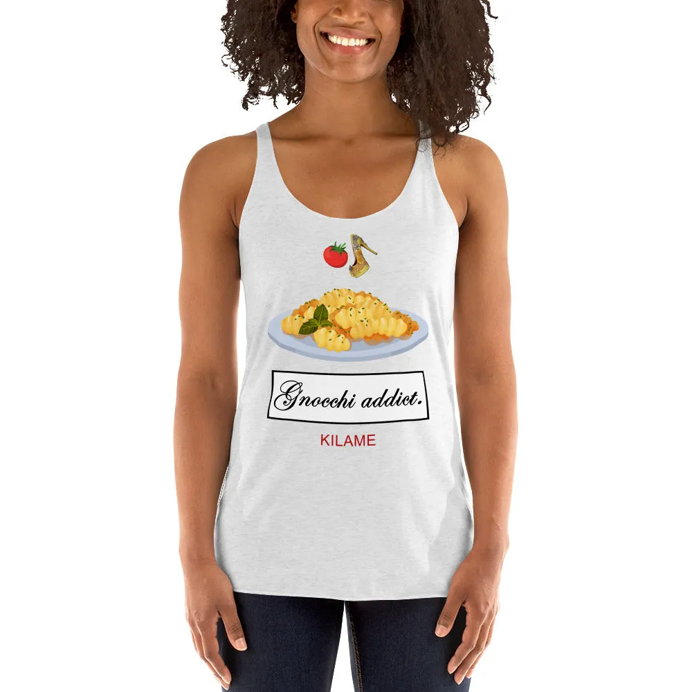 Women's Racerback Tank 'Gnocchi addict'