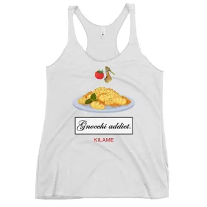 Women's Racerback Tank 'Gnocchi addict'