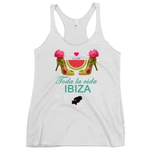 Women's Racerback Tank 'Toda la vida Ibiza'