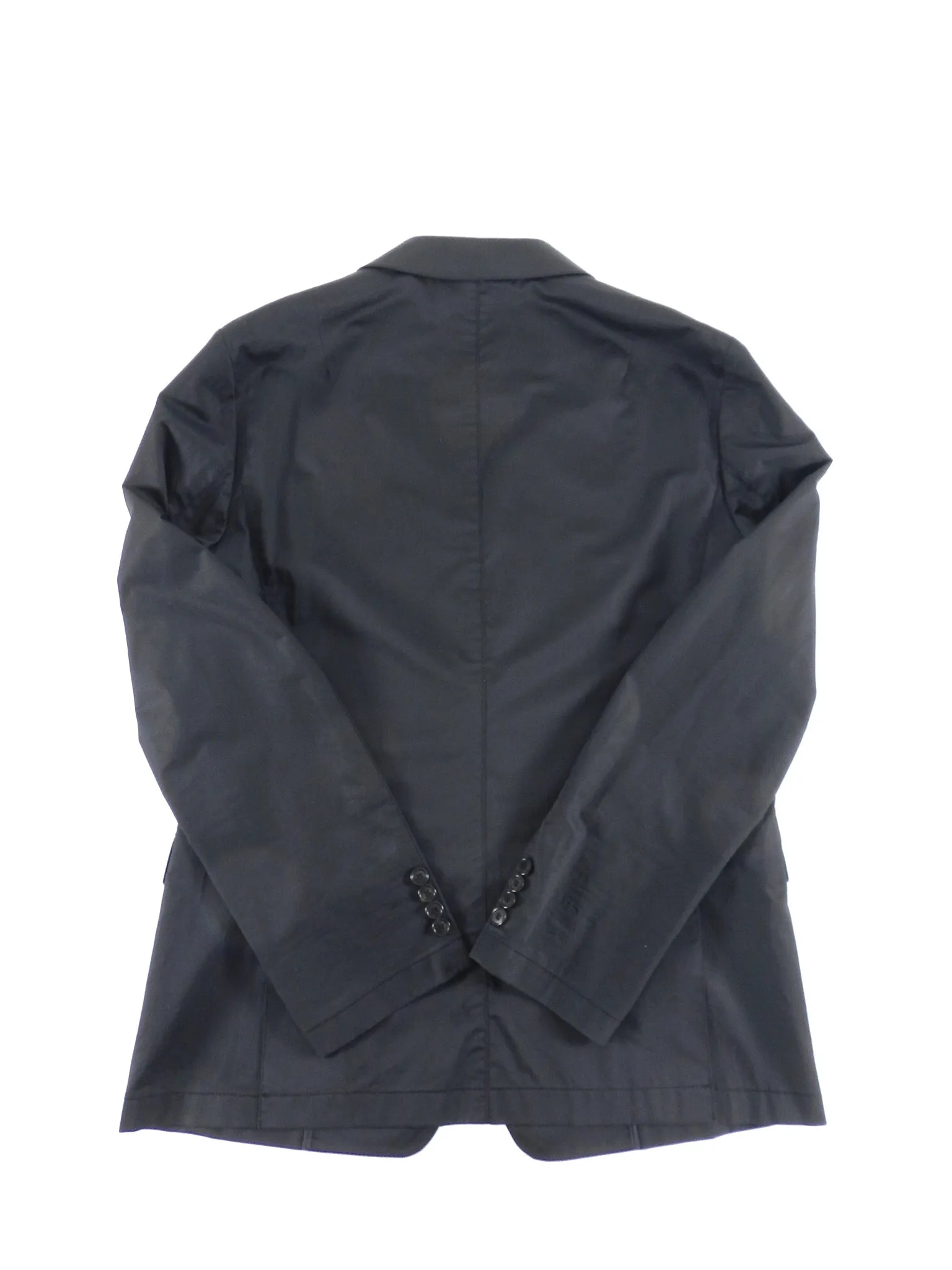 Wooyoungmi Black Blazer with Grey Shirt Collar Inset - 40