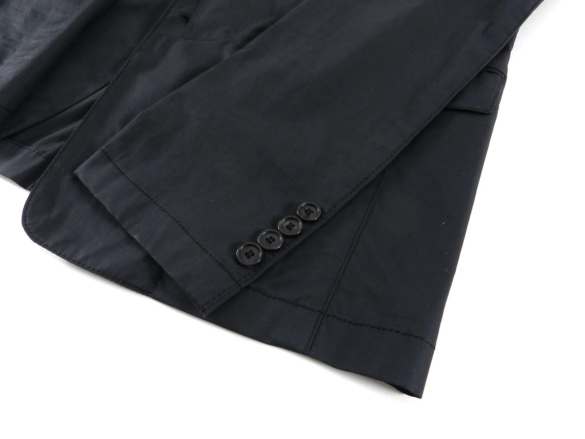 Wooyoungmi Black Blazer with Grey Shirt Collar Inset - 40