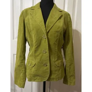 Y2K Women’s Liz Claiborne Corduroy Brown 3 Button Pocket Retro Blazer Size Xs