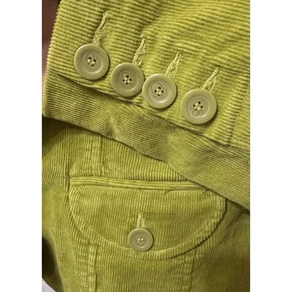 Y2K Women’s Liz Claiborne Corduroy Brown 3 Button Pocket Retro Blazer Size Xs
