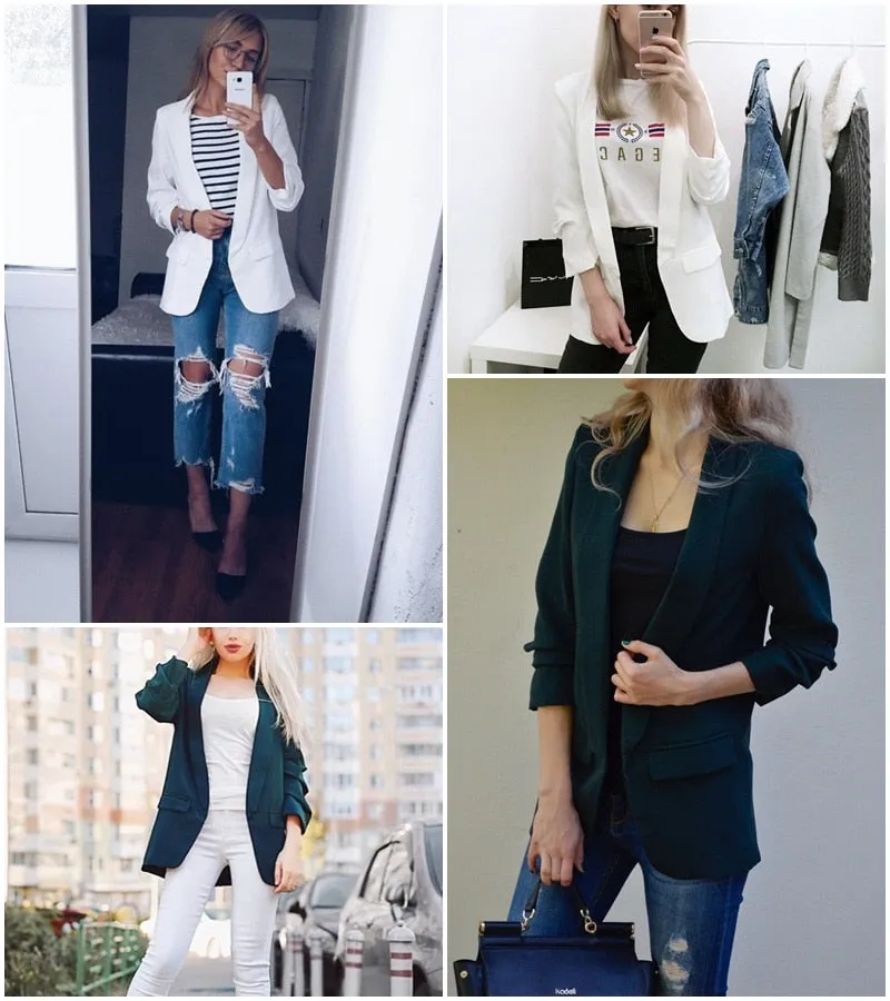 Yes Boss Blazer - White