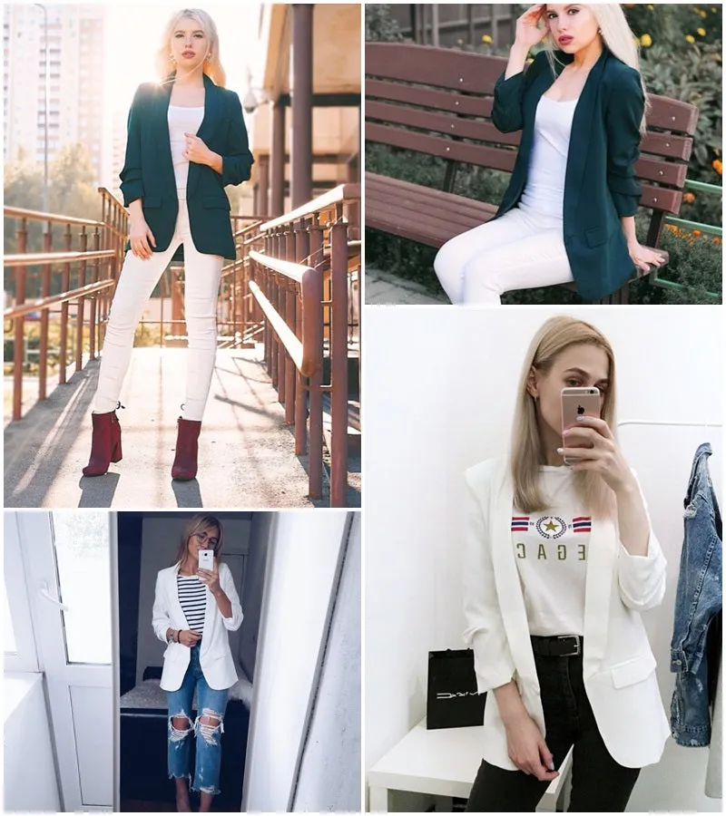 Yes Boss Blazer - White