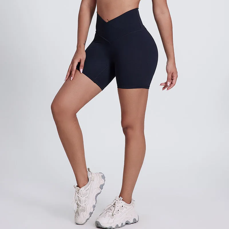 Yoga High Waisted Hip Lifting Athletic Shorts