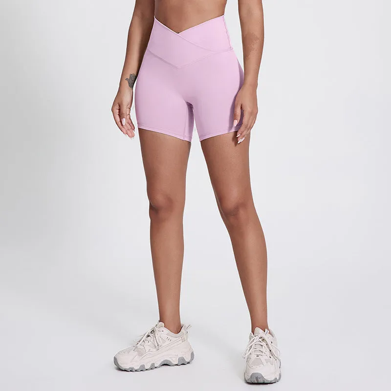 Yoga High Waisted Hip Lifting Athletic Shorts