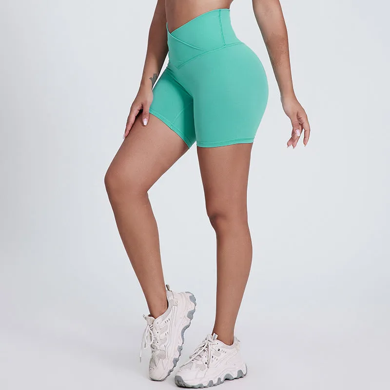 Yoga High Waisted Hip Lifting Athletic Shorts