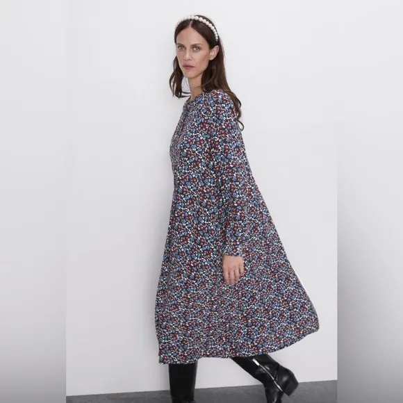 Zara Floral‎ Midi Dress