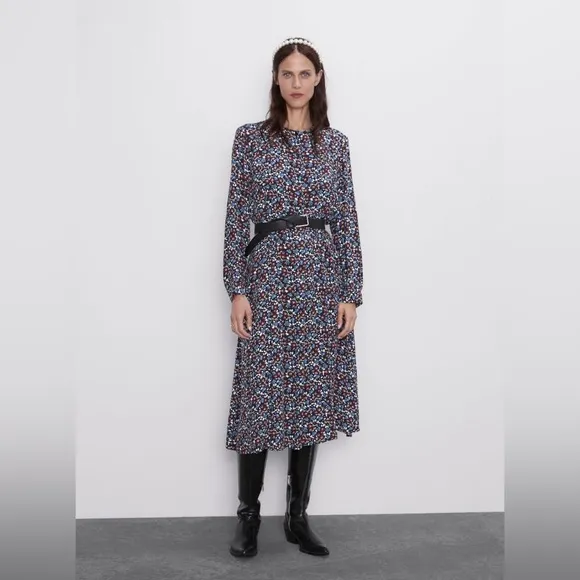 Zara Floral‎ Midi Dress