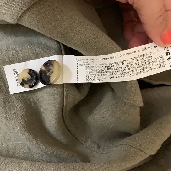 Zara Linen Blend straight cut blazer/ L- no tags