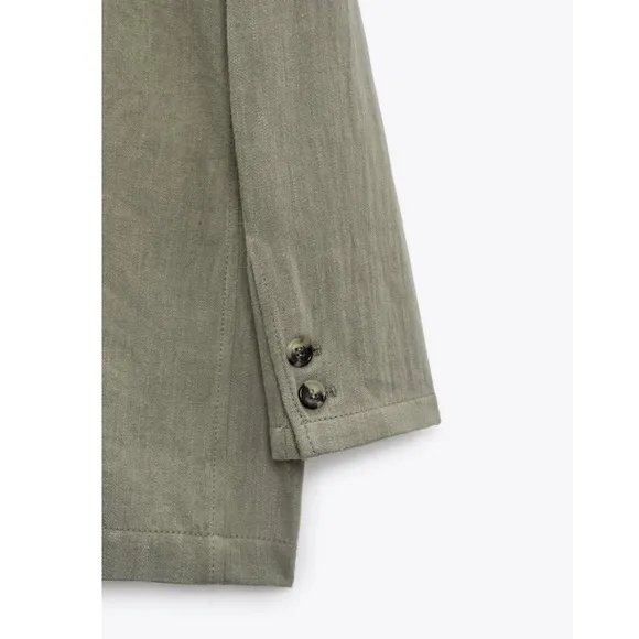 Zara Linen Blend straight cut blazer/ L- no tags