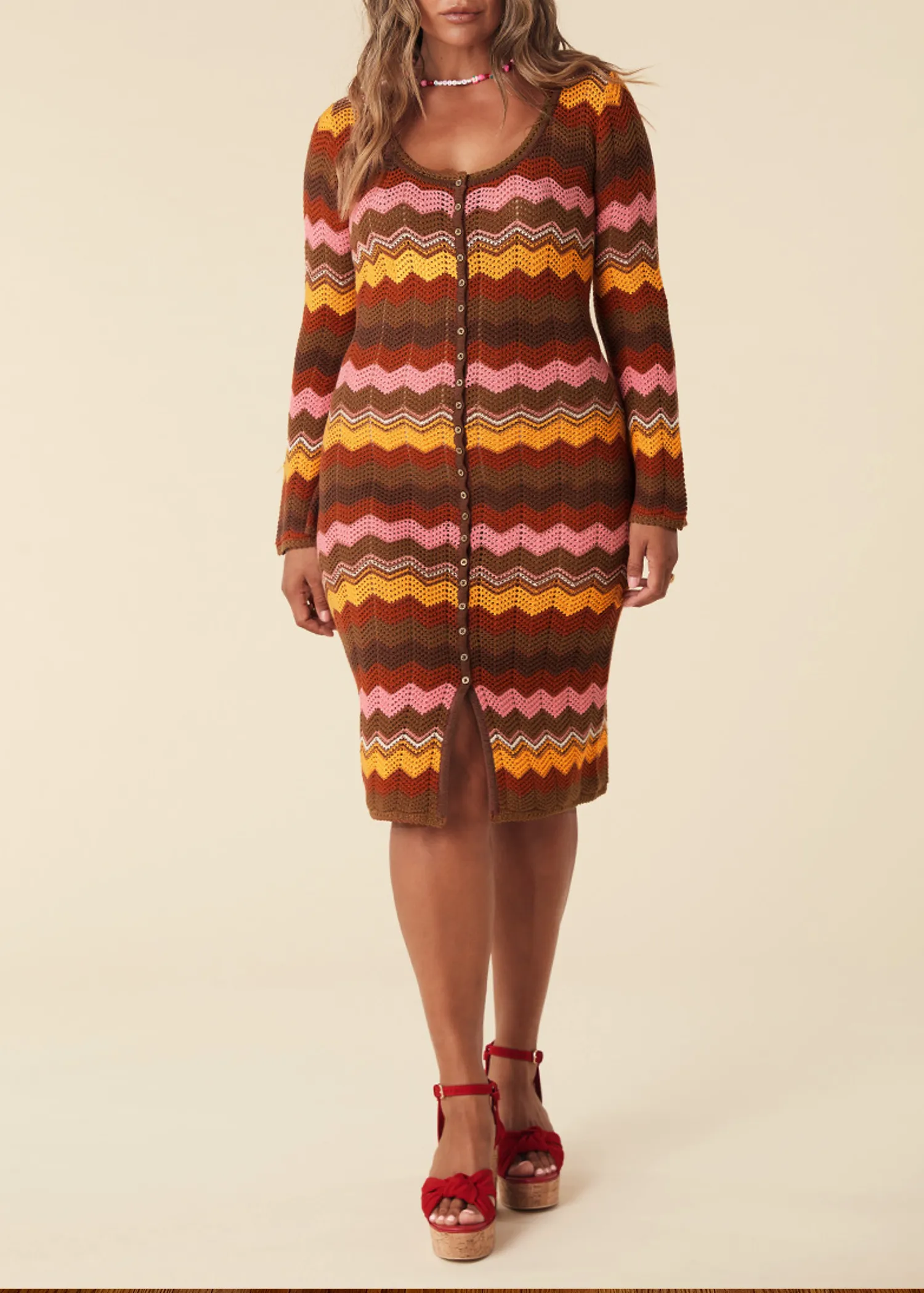 Ziggy Crochet Midi Dress / Duster