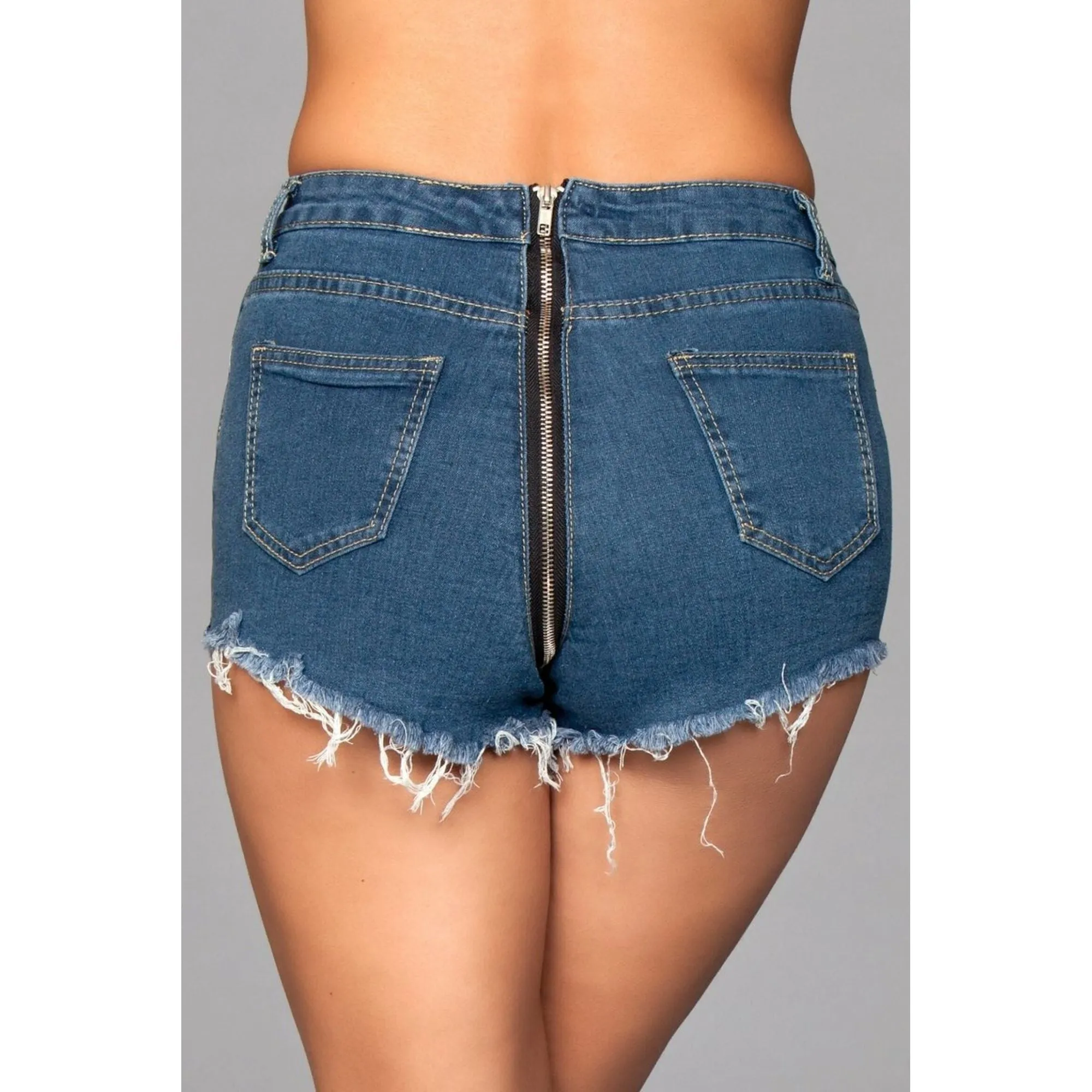 Zip Me Up Denim Shorts