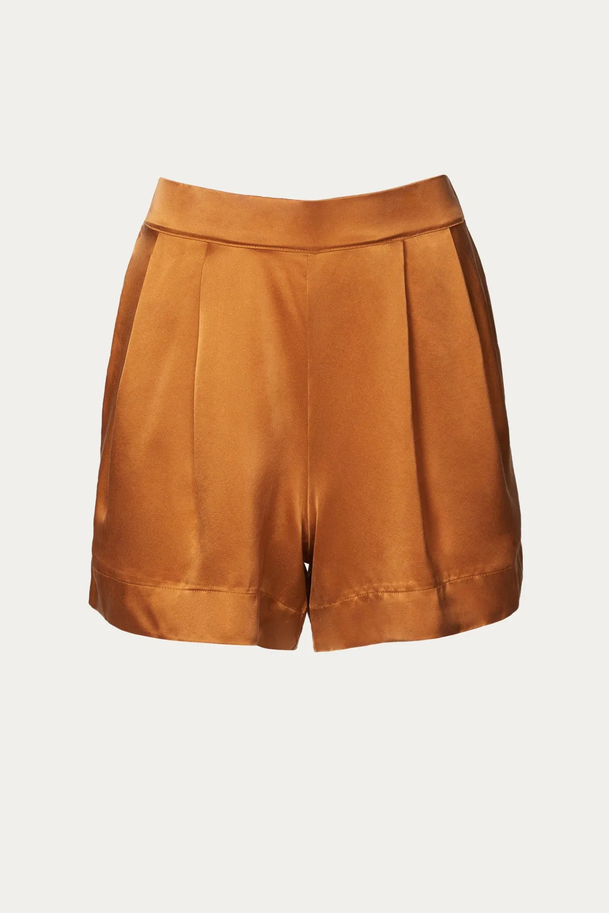 ZURICH SILK-SATIN SHORTS